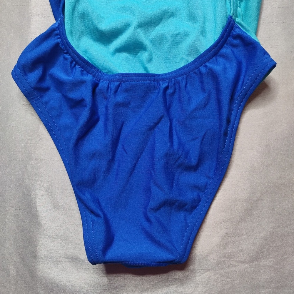 SPEEDO ENDURANCE Women 30 Chronos Blue One Piece Cheeky Tie Back Swimsuit NEW - Picture 9 of 13